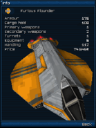 The J2ME version of the ship, called "Furious Flounder"