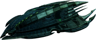 1080p 3D render of the Vossk Battlecruiser