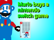 Mario buys a nintendo switch game