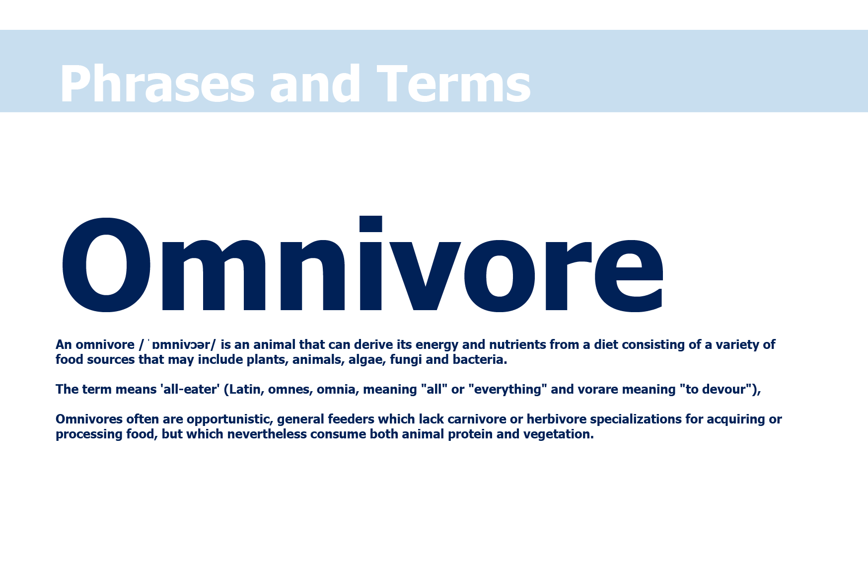 define omnivore