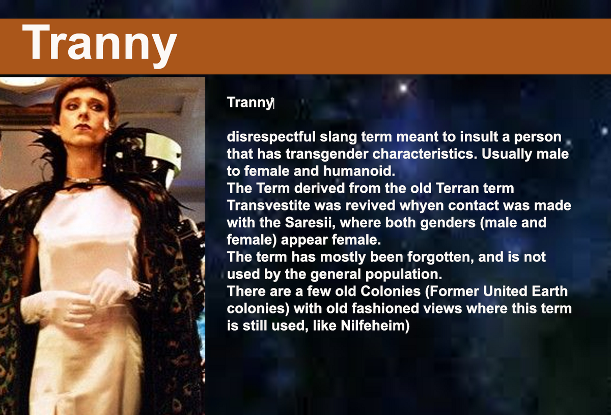 Tranny | Galnet Wiki | Fandom