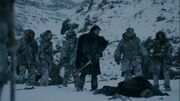Jon Snow après avoir tué Qhorin Mimain