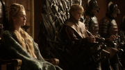 Joffrey et Cersei lors du Massacre dans le Donjon Rouge 1x07