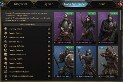 Troop Appearance UI