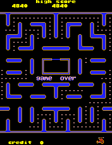 Pac-Man (Doodle), Game Over Dex Wiki