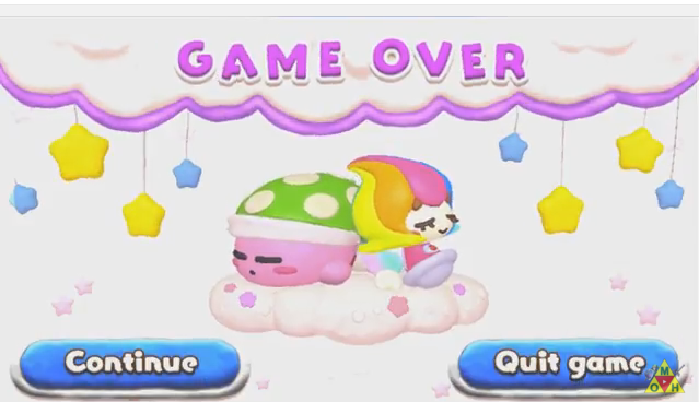 Actualizar 59+ imagen kirby and the rainbow curse game over