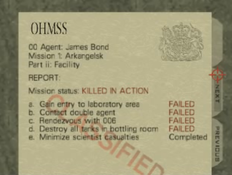 GoldenEye 007 Killed In Action
