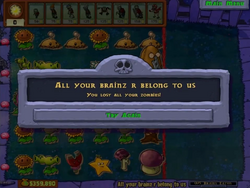 Plants vs. Zombies 2: It's About Time, Game Over Dex Wiki