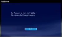 Aufforderung zur Passwort-Änderung