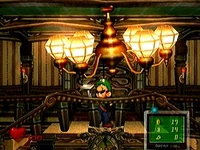 LuigisMansion-Screen02.png (162 KB) Luigi ruft nach seinem Bruder