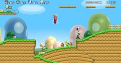 NewSuperMarioBros-Screen03.png (538 KB) das neue "Flug-Pilz"-Feature