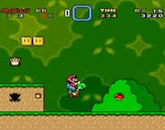 SuperMarioWorld-Gameplay.png (164 KB) Mario reitet auf Yoshi