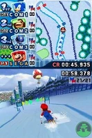 MarioAndSonicAtTheOlympicWinterGames-Screen03.png (235 KB) Alpines Skifahren (DS-Version, ähnlich Riesentorlauf)