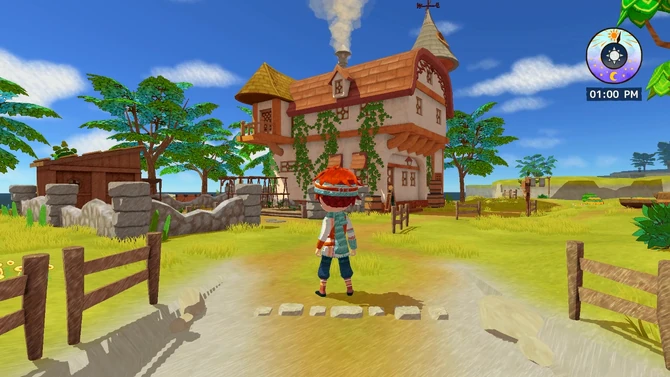 Die Oberwelt ist kunterbunt und könnte einem Malbuch entsprungen sein.