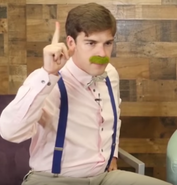 Mat wearing a mustache