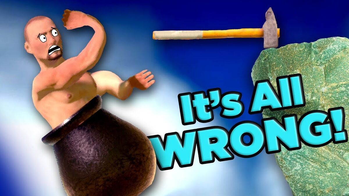 Mario in Getting Over it with Bennett Foddy - Drawception