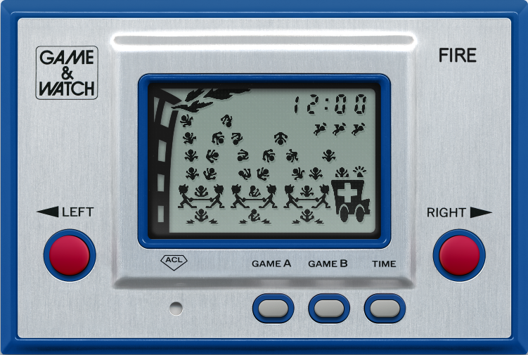 シェリー　GAME & WATCH WIDE SCREEN FIRE Nintendo Game & Watch Wide Screen Fire Attack Id-29 MIJ 1982