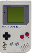 A Game Boy with a Bee Ind printed on the bottom left of the Game Boy