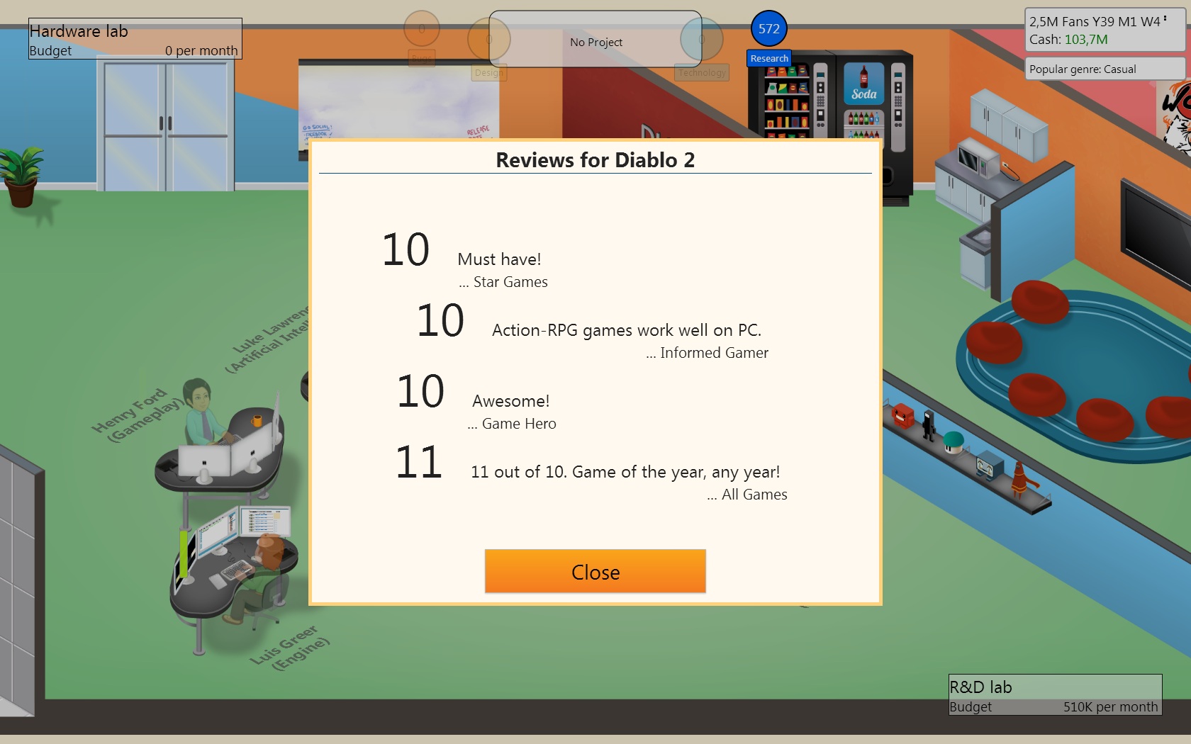 Raw Data for Review Algorithm/1.4.3 | Game Dev Tycoon Wiki | Fandom