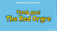 The Red Orgre's thank you.