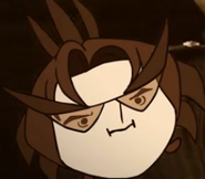 Jared's "Grump Head," as MekaDragon. As seen on the King of Tokyo playthrough.