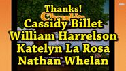 Thank you to Cassidy Billet, William Harrelson, Katelyn La Rosa and Nathan Whelan.