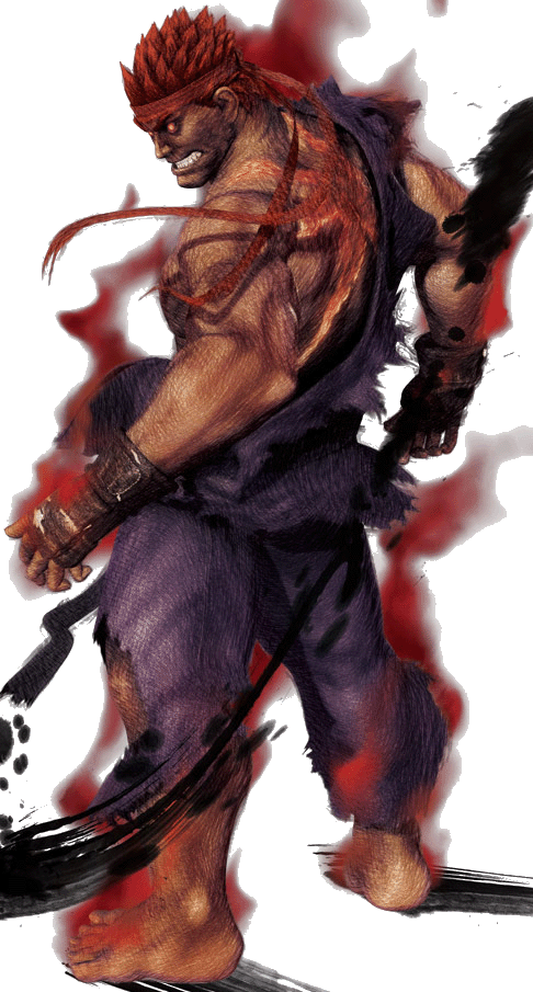 ryu and evil ryu (street fighter and 1 more) drawn by kazumichi