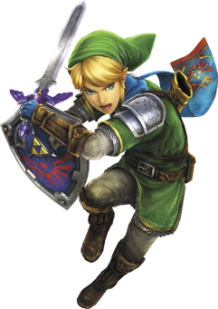 Hyrule Warriors Legends Link Master Sword & Hylian Shield (Render)