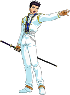 Rendered illustration of Ogami from Sakura Wars 2