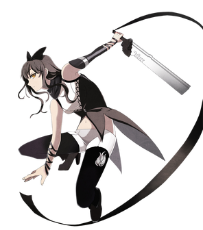 Rwby blake belladonna attack stance fanart render by oneexisting-d6u7xsm