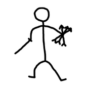 Stick figuroid logo