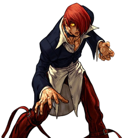 Orochi Iori Yagami KOF OL, red-haired male anime character