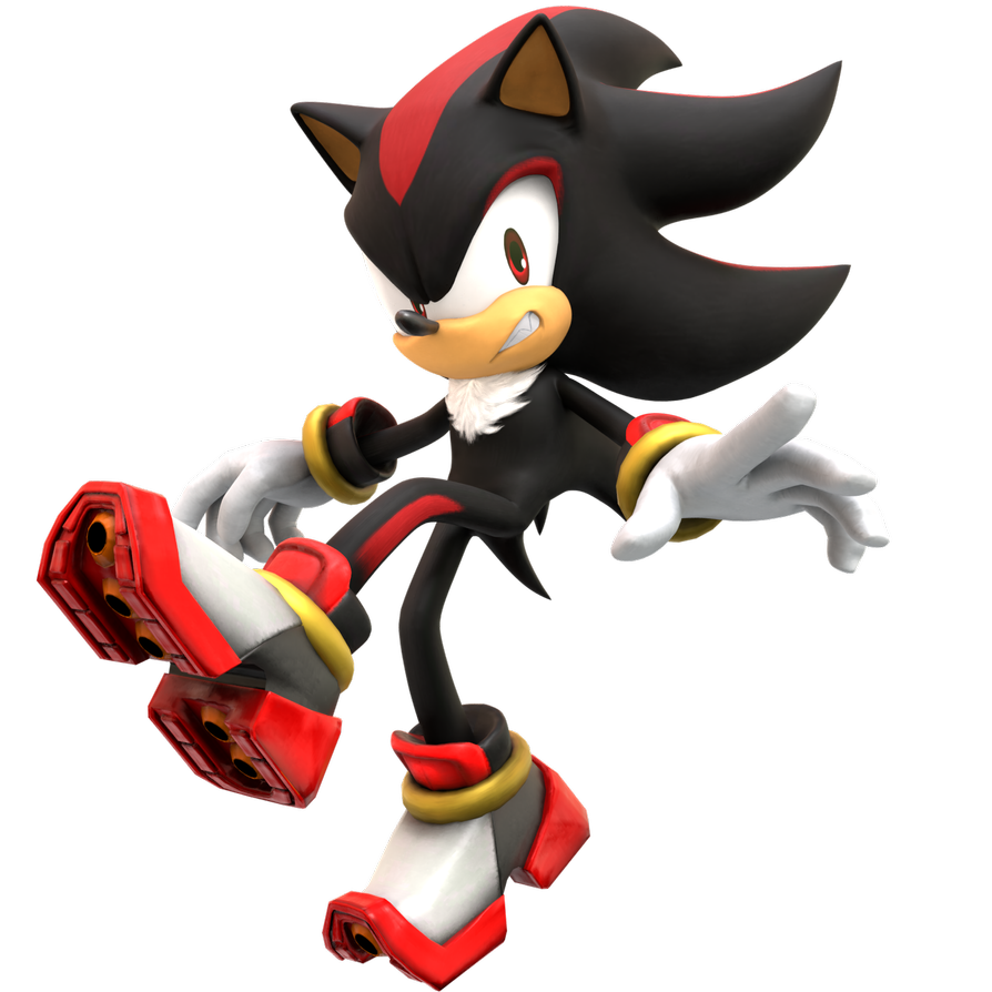 Shadow the Hedgehog in a Sonic X pose