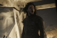 Jon during the battle of Castle Black in "The Watchers on the Wall".