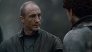 Roose Bolton confers with King Robb in "Garden of Bones."