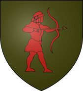 House Tarly (variant): green, a red huntsman contourny
