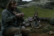 Arya and Sandor in Mockingbird, Season 4.