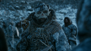 Wildlings from up in the mountains, such as the Lord of Bones, incorporate more animal bones into their clothing.