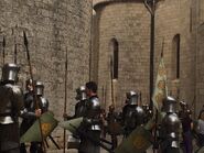 Season 6 behind the scenes Tyrell infantry costumes