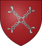 House Umber: red, four silver chains linked by a central ring