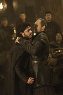 Robb Stark and Roose Bolton in "The Rains of Castamere".