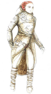 Ygritte costume concept art. Notice the animal drawings on the furs.