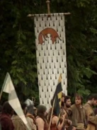 Штандарт дома Флорентов на турнире в честь десницы. («Калеки, бастарды и сломанные вещи»)