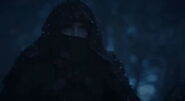 A covered up Benjen saves Bran and Meera from a horde of Wights.
