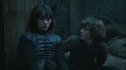 Rickon shocked when bran wargs