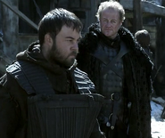 Thorne oversees the recruits training at Castle Black in "Lord Snow".