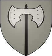 House Cerwyn: silver, a two-headed axe proper