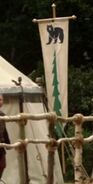 The banner of House Mormont at the Tourney of the Hand in "Cripples, Bastards and Broken Things".