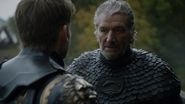 Brynden confrontando Jaime Lannister.