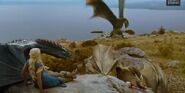 Viserion eating a Goat